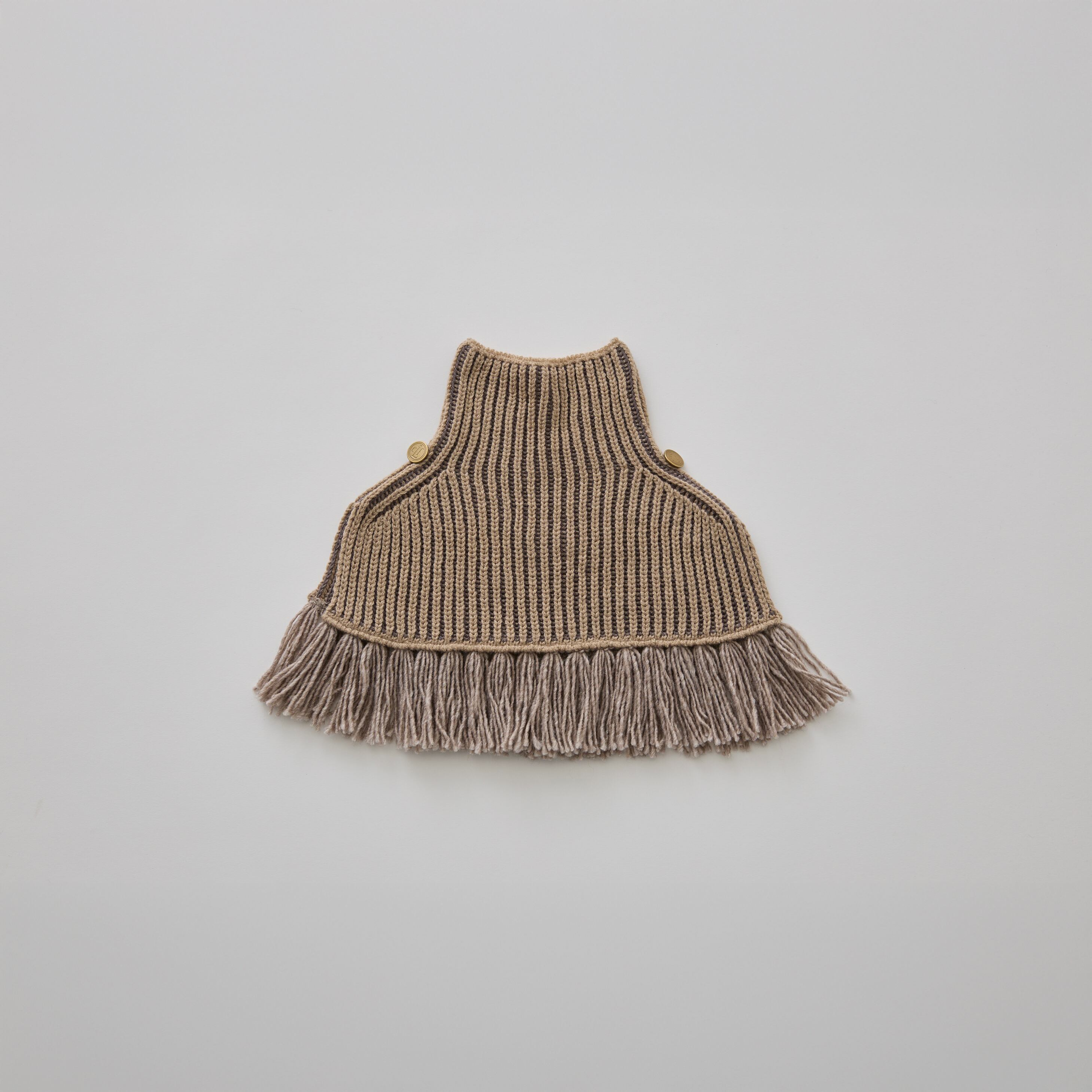 eLfinFolk(エルフィンフォルク)/ Rib knit Knights cape II / beige / S、Mサイズ