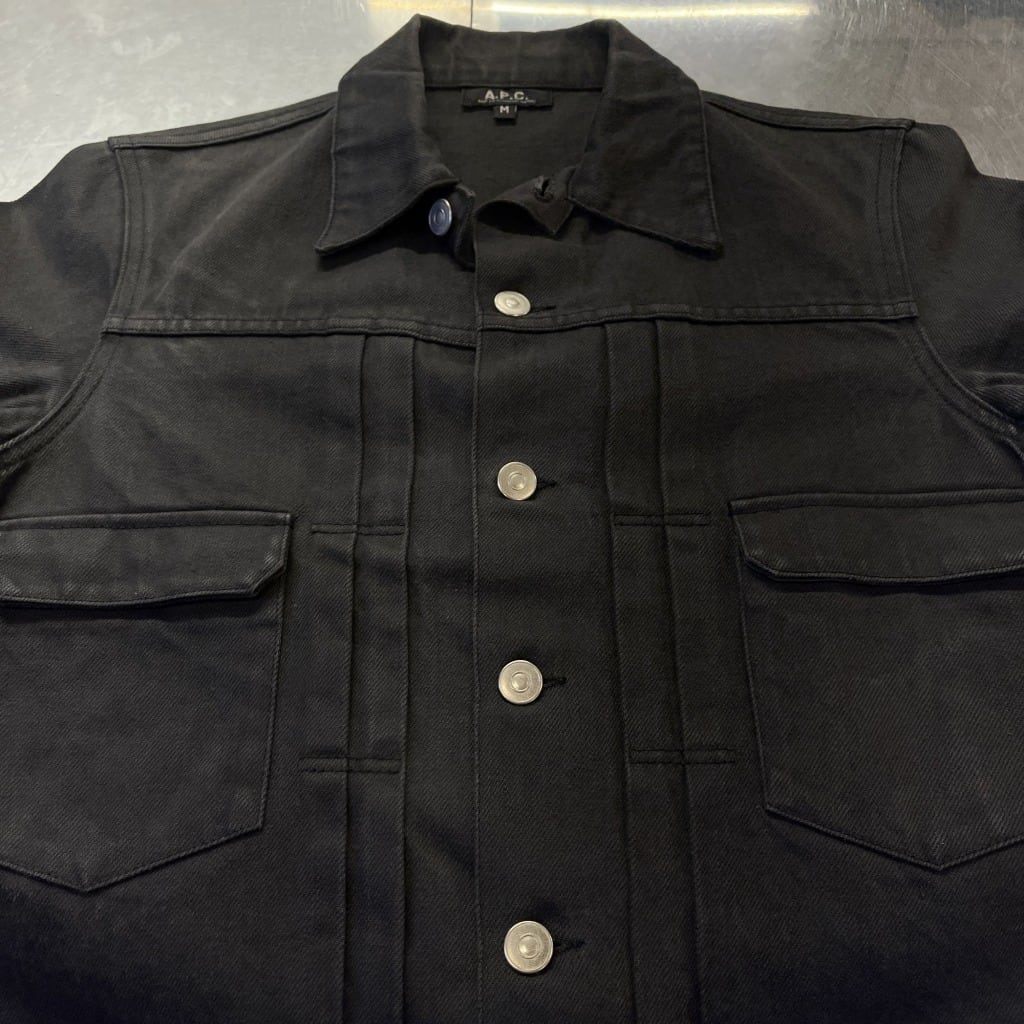 A.P.C 2ND TYPE DENIM JACKET BLACK | safarionline