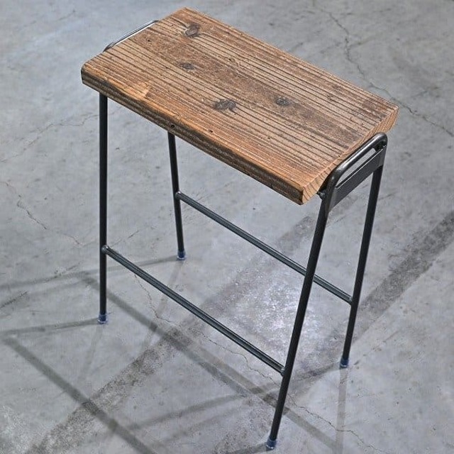 展示品 杉山製作所 4万「FACT H」スツール A 杉古無垢材 アイアン インダストリアル ブルックリンスタイル ファクト【中古家具/中古インテリア/USED家具ユーズド家具/リサイクル】