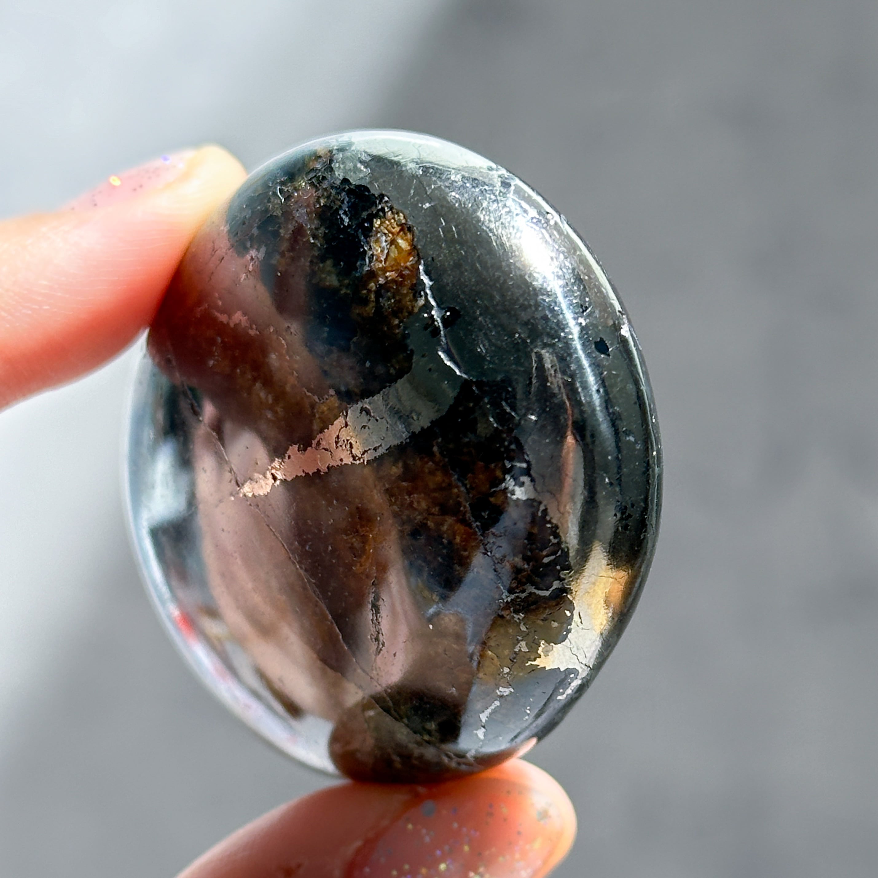 パイライト with クォーツ パーム22 ◇Pyrite with Quartz◇天然石