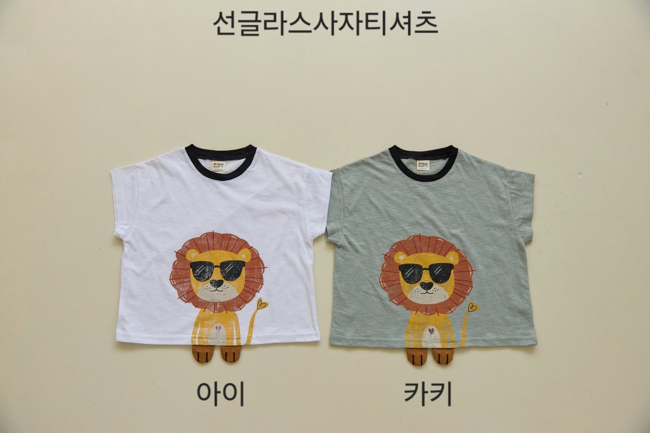 [Orangemom] Sunglasses Lion T-shirt Shirt / [오렌지맘] 선글라스사자티셔츠