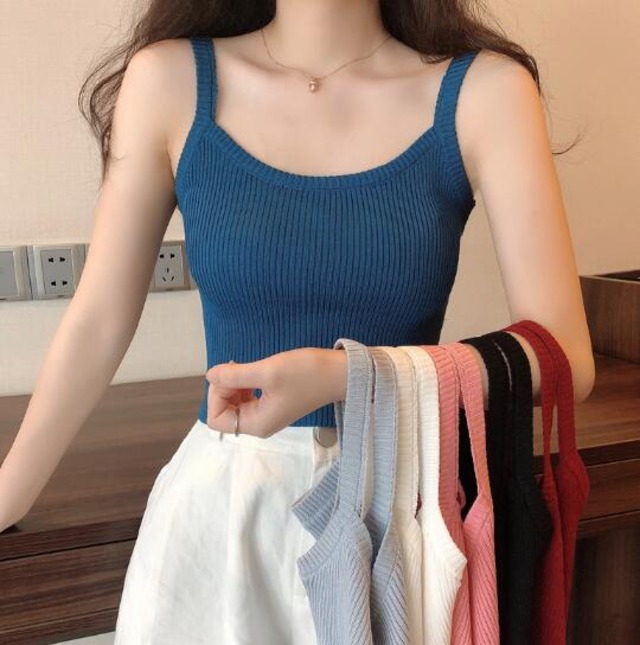 夏新作 レディース トップス ベスト インナー キャミソール ニット 冷感
