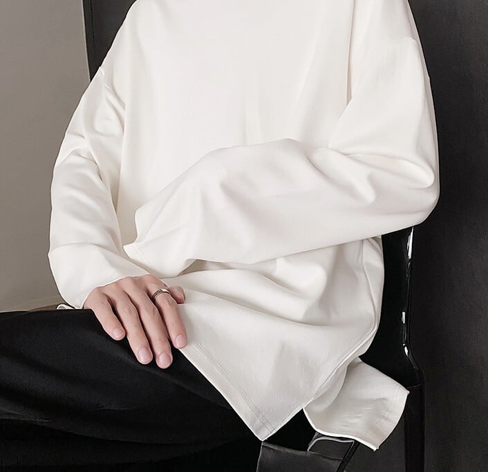 ハイネックデザインシャツ | Black or White ハイネックデザインシャツ | Black or White