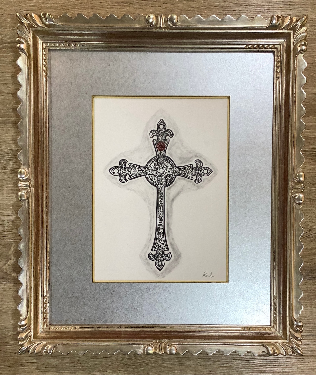 Cross&Rose ( 十字架と薔薇 ) トレーナー ホワイト