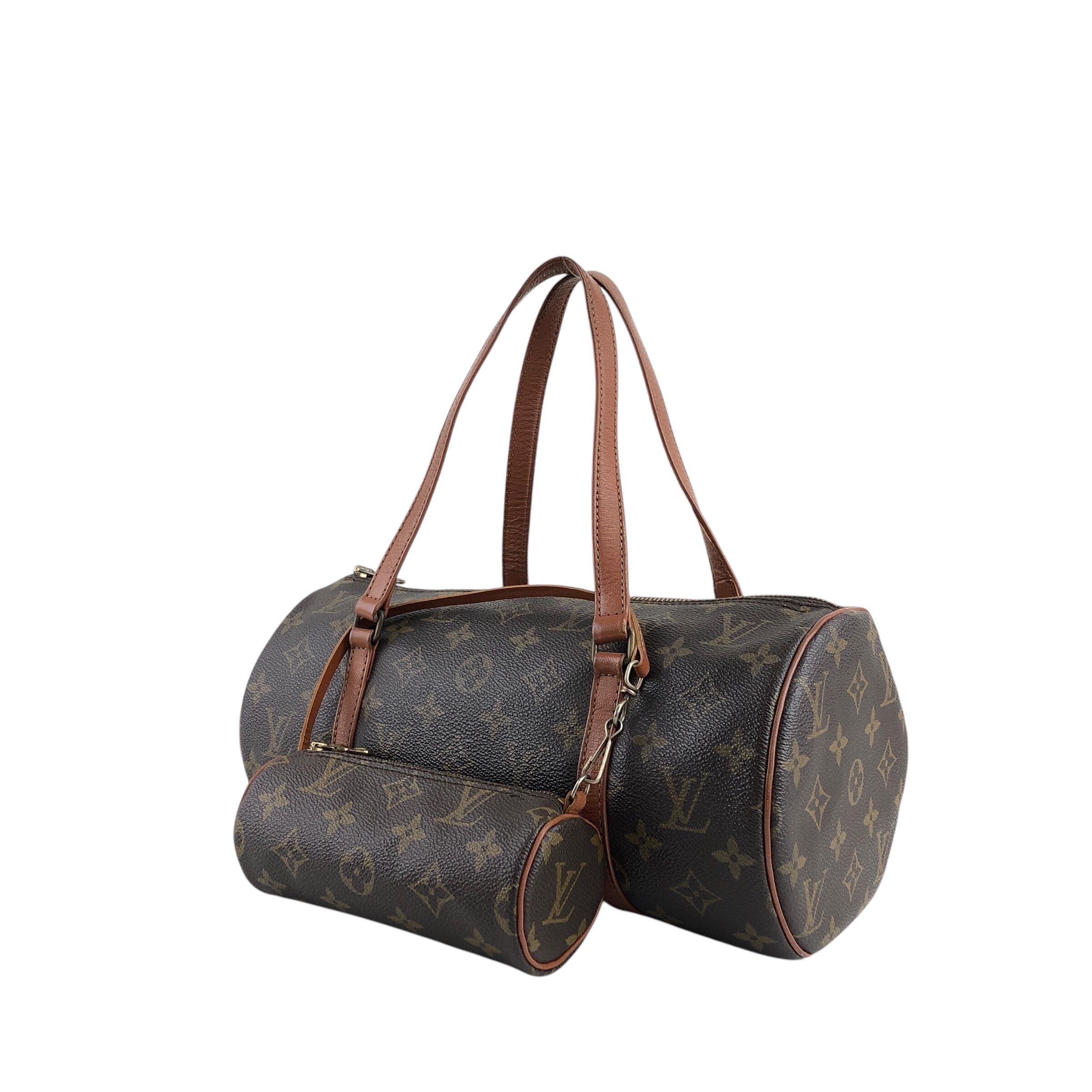 LOUIS VUITTON ルイヴィトン モノグラム ハンドバッグ ブラウン PVC