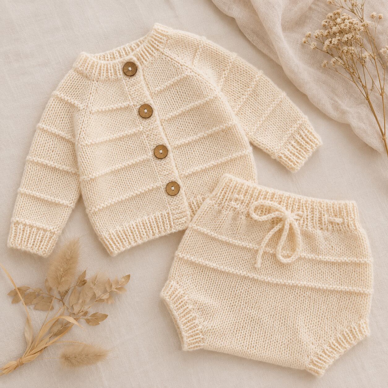 8.Noah Natural Knit|アイボリー ニットセット 2点セット