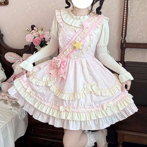 甘ロリ♡サッシュ＆ヘアクリップ付きＪＳＫ　wanpi124★