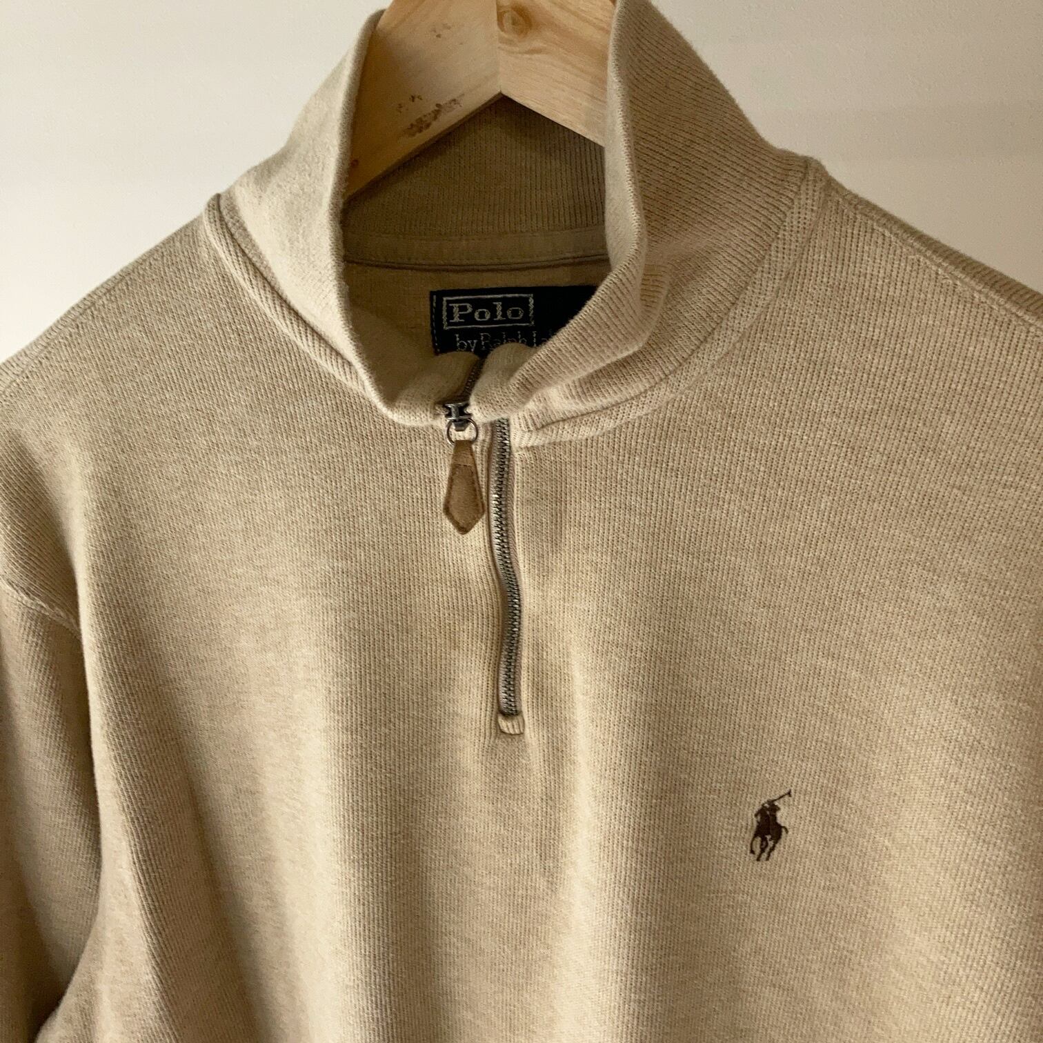 POLO by Ralph Lauren ハーフジップ スウェット ベージュ【0205A20