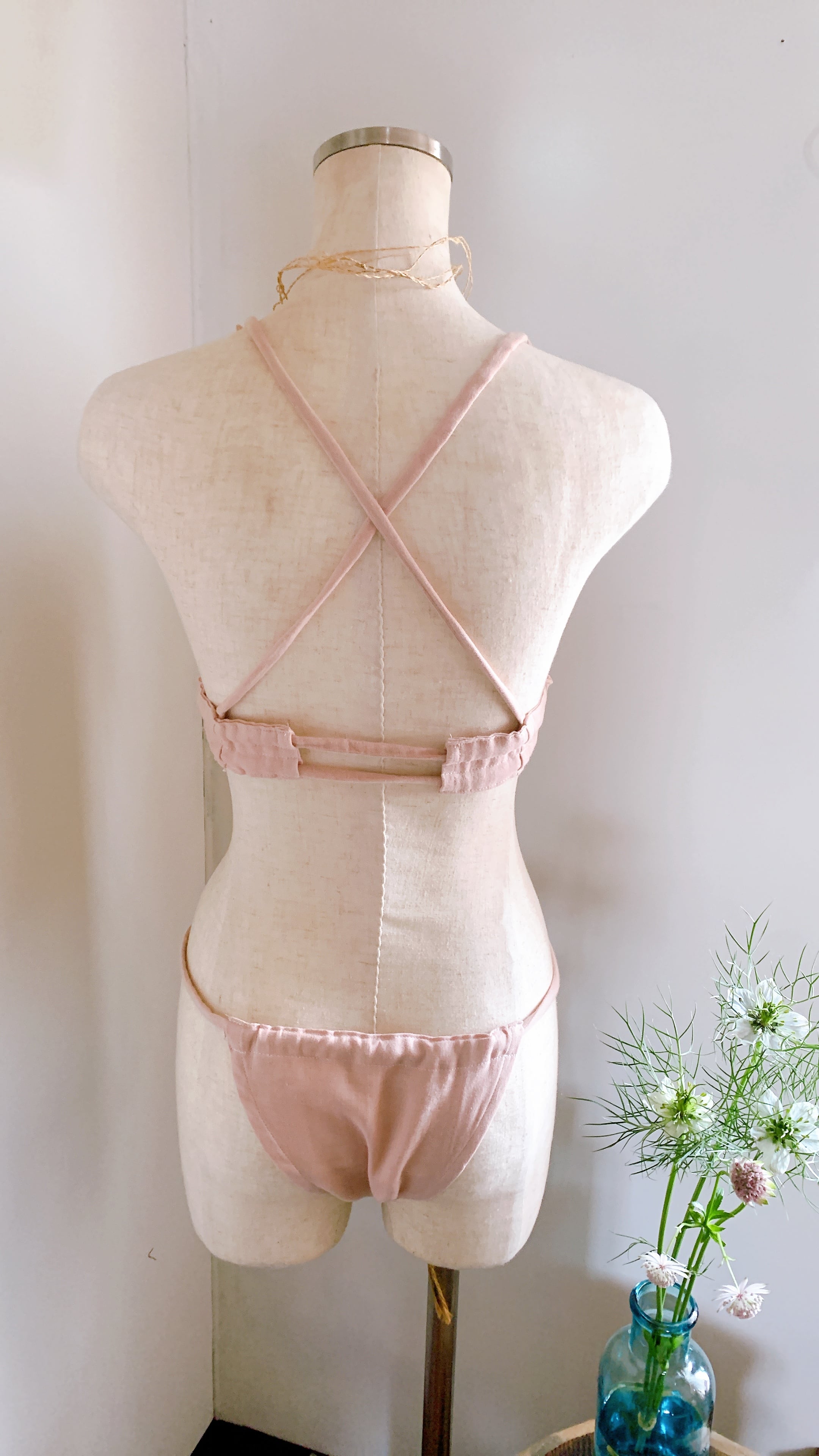 　締めつけない下着　“ゆる〜りブラ“    ピンクベージュ　第4チャクラ