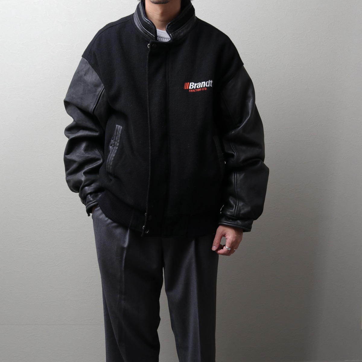 CanadaSportsWear Melton/Leather Award Jacket "back/black" 313008 | ulc ...