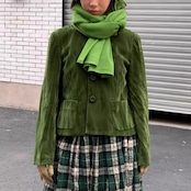 【2color】光沢が瞬く菊ボタンの物語ショートジャケット《W0209》