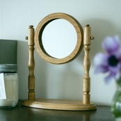 Round stand mirror