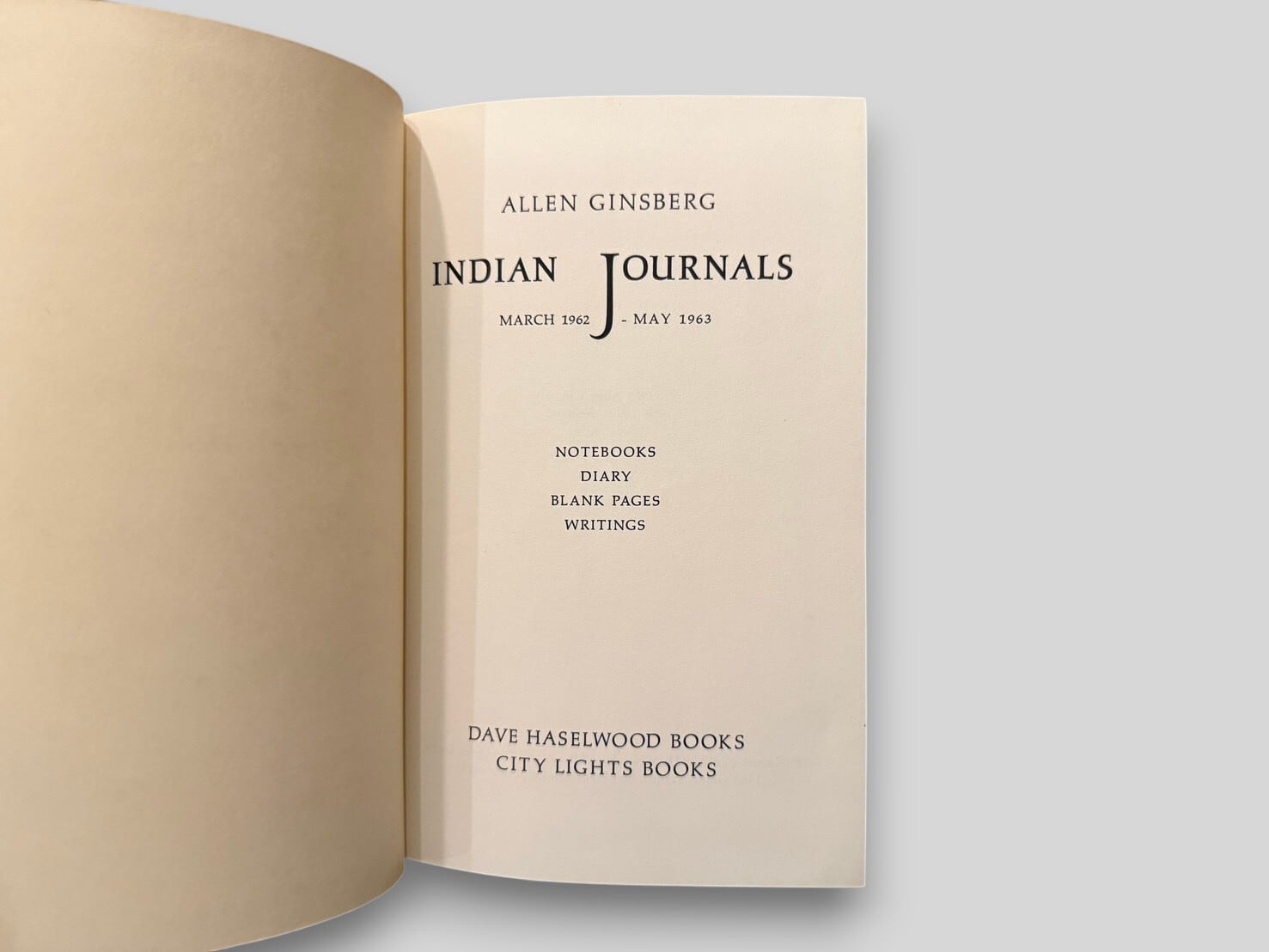 SL1235】【FIRST EDITION】Indian Journals: March 1962-May 1963(1970