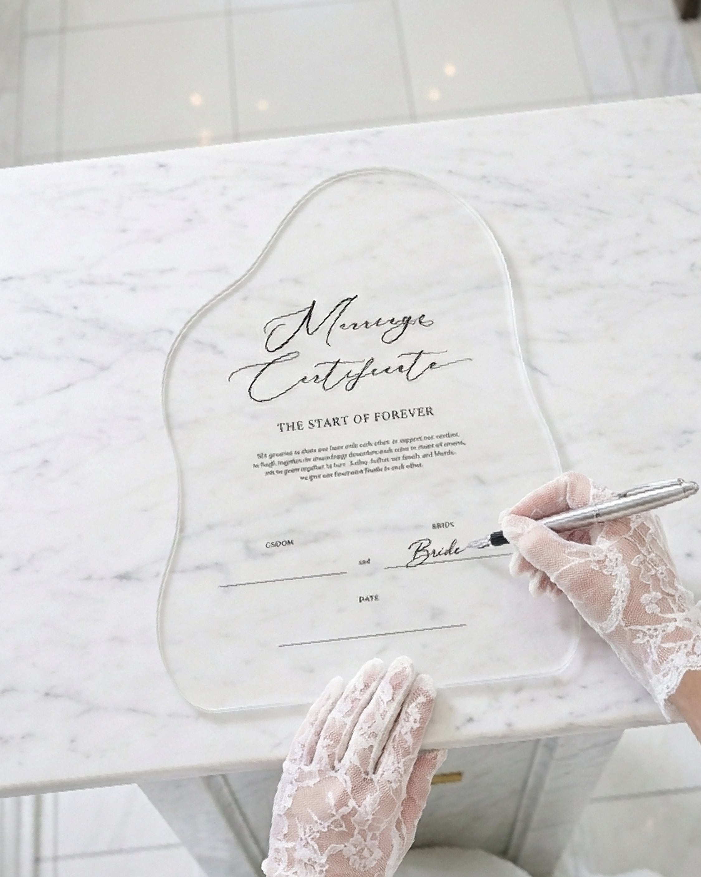 アクリル結婚証明書 | mc3 | studio POPPY | 結婚式ペーパーアイテム