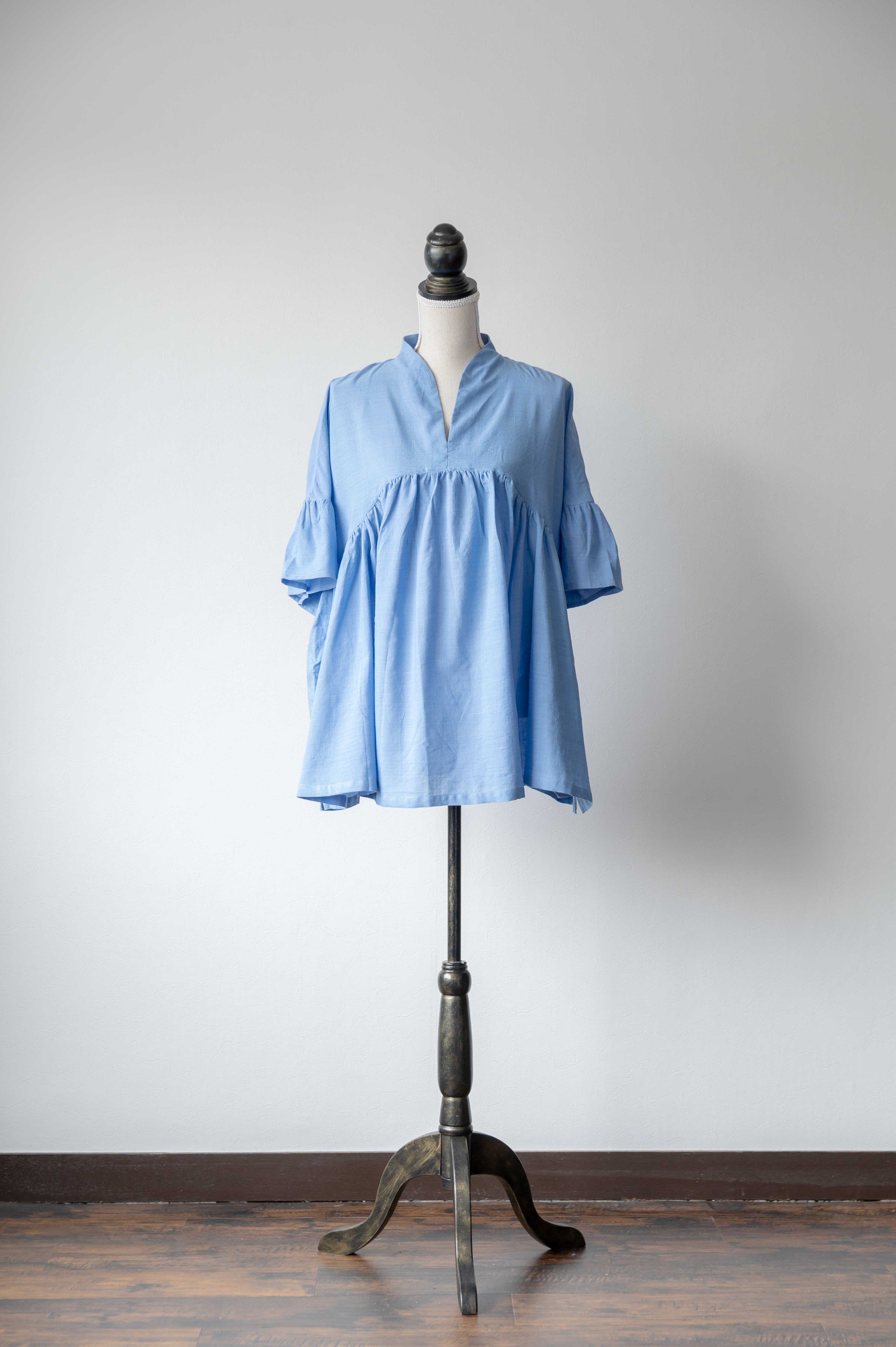 ORIENTAL GATE】カディ 切替ギャザーブラウス | ネパール発エシカル