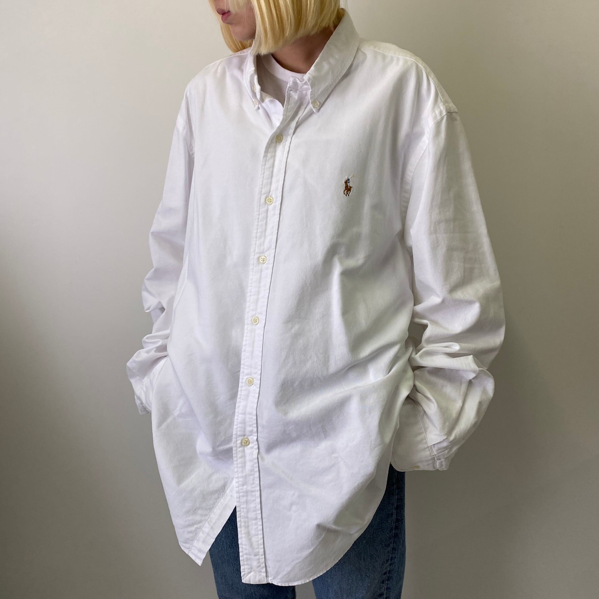 ビッグサイズ RALPH LAUREN ラルフローレン 長袖 CUSTOM FIT ワン  