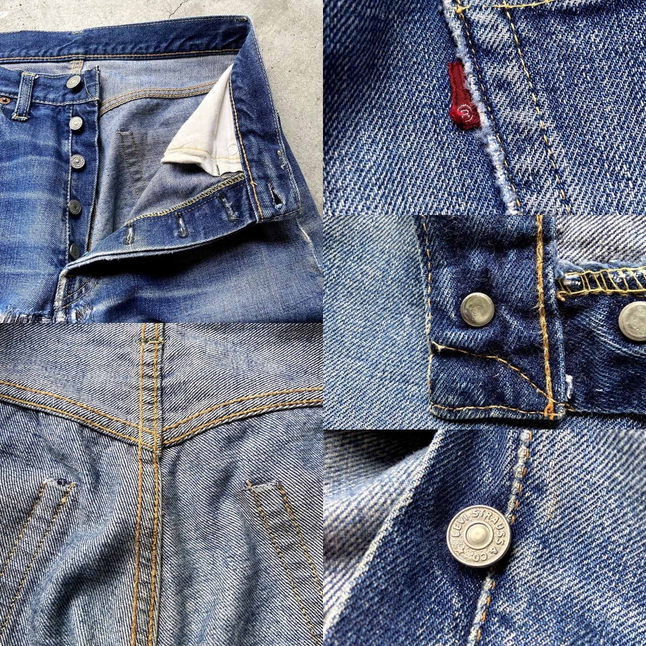 60年代 Levi's リーバイス 501 BIG E Vステッチ 初期 サークルRタブ ...