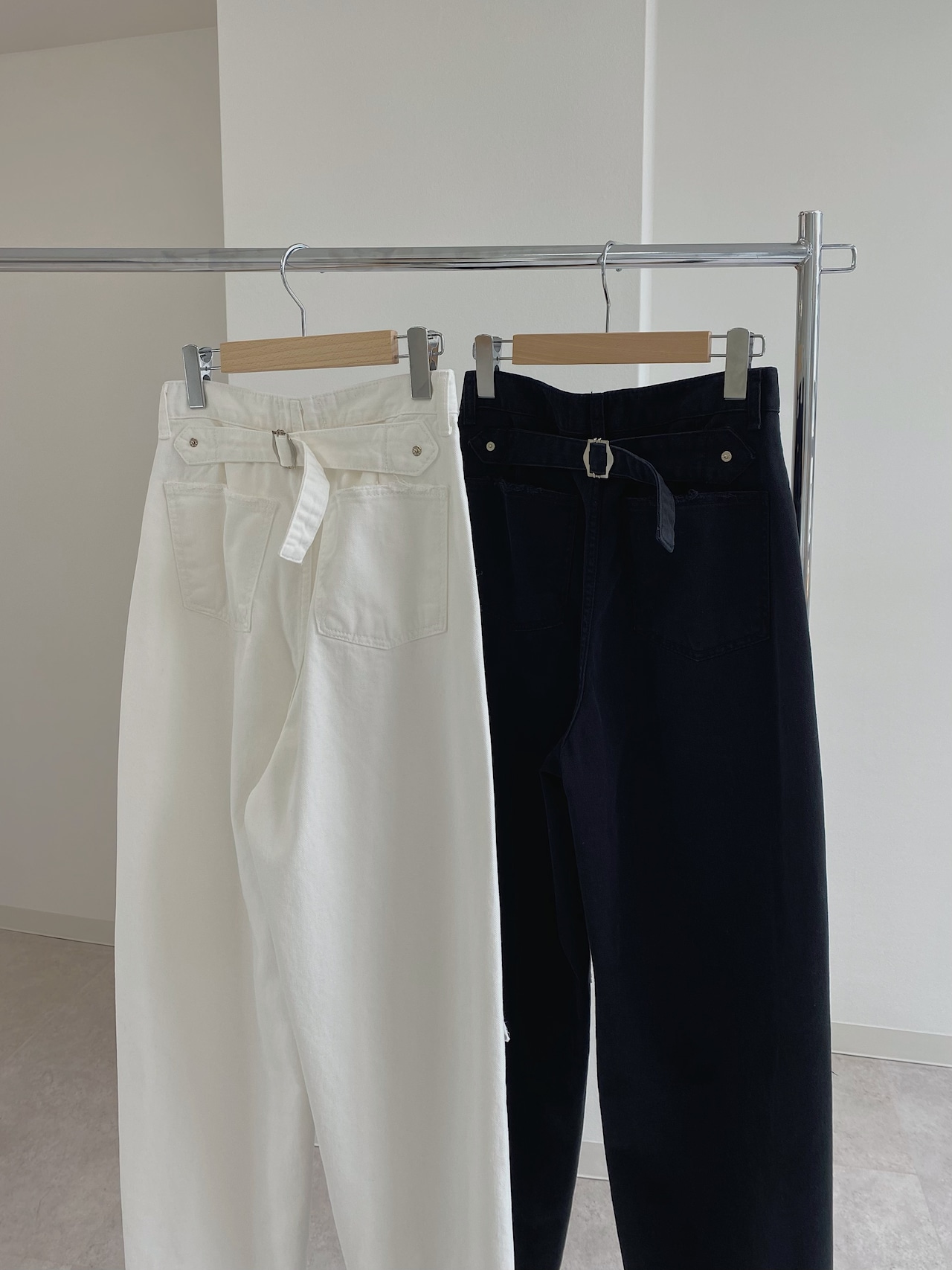 weathering wide cocoon denim pants