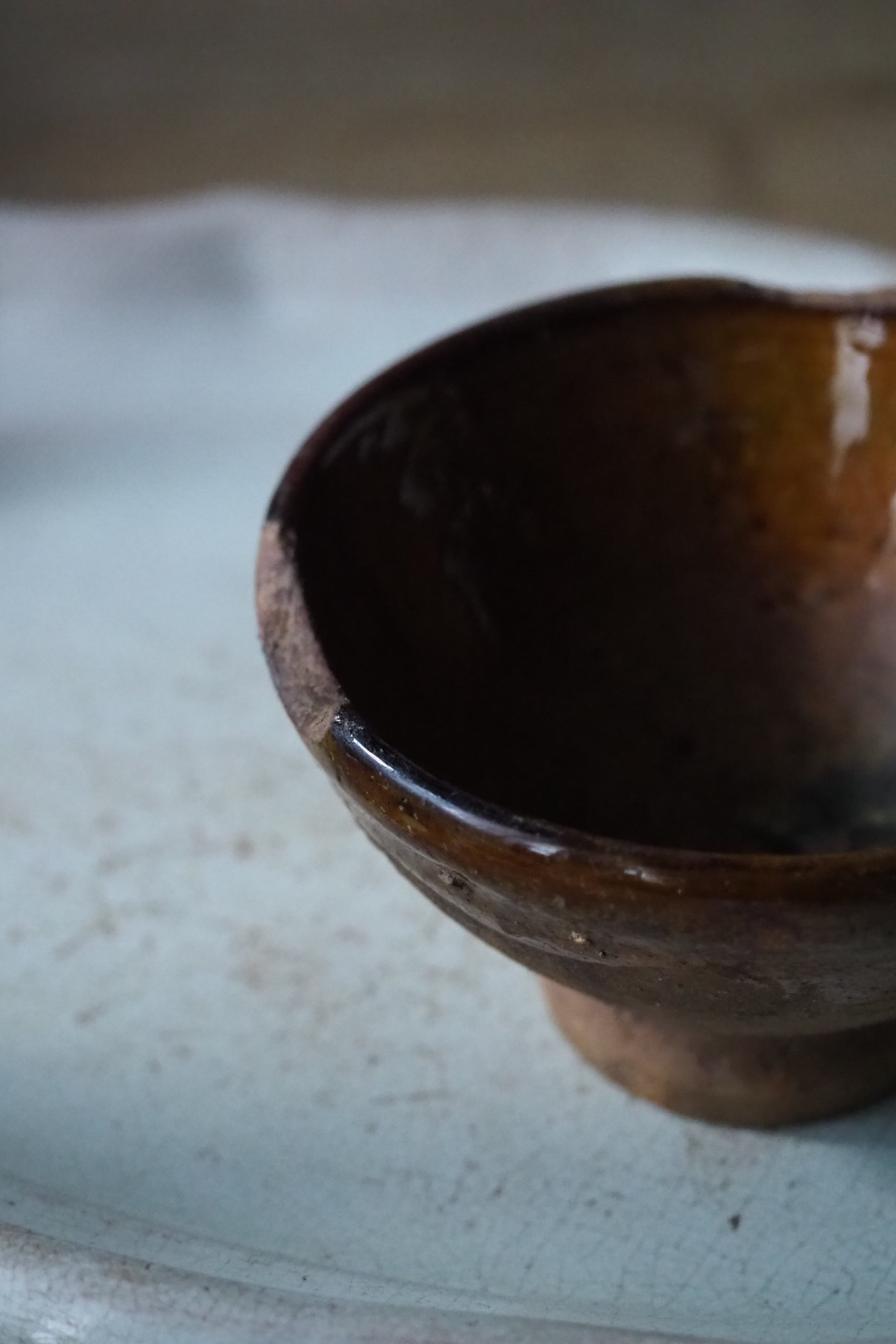 南仏の飴色陶器ボウル-antique pottery bowl | アンティーク