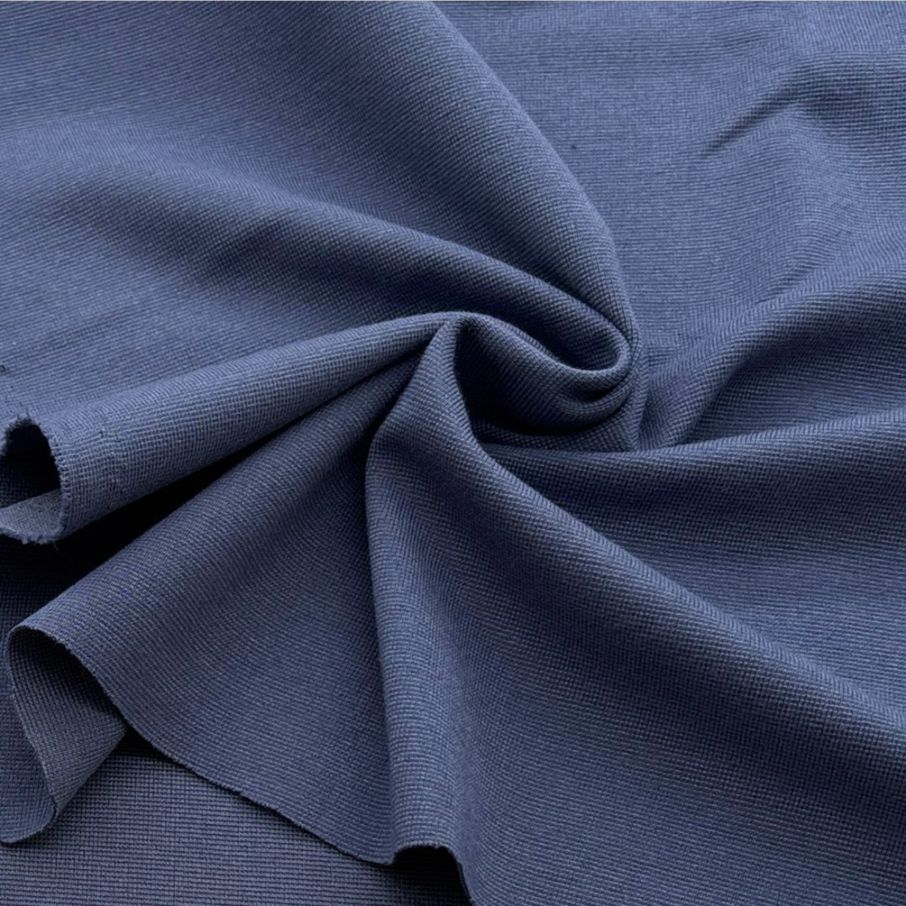 ★TB488◆2m◆綿ポリエステル混フライスニット生地◆くすみブルー系