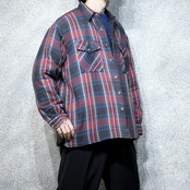 quilting check shirt jacket