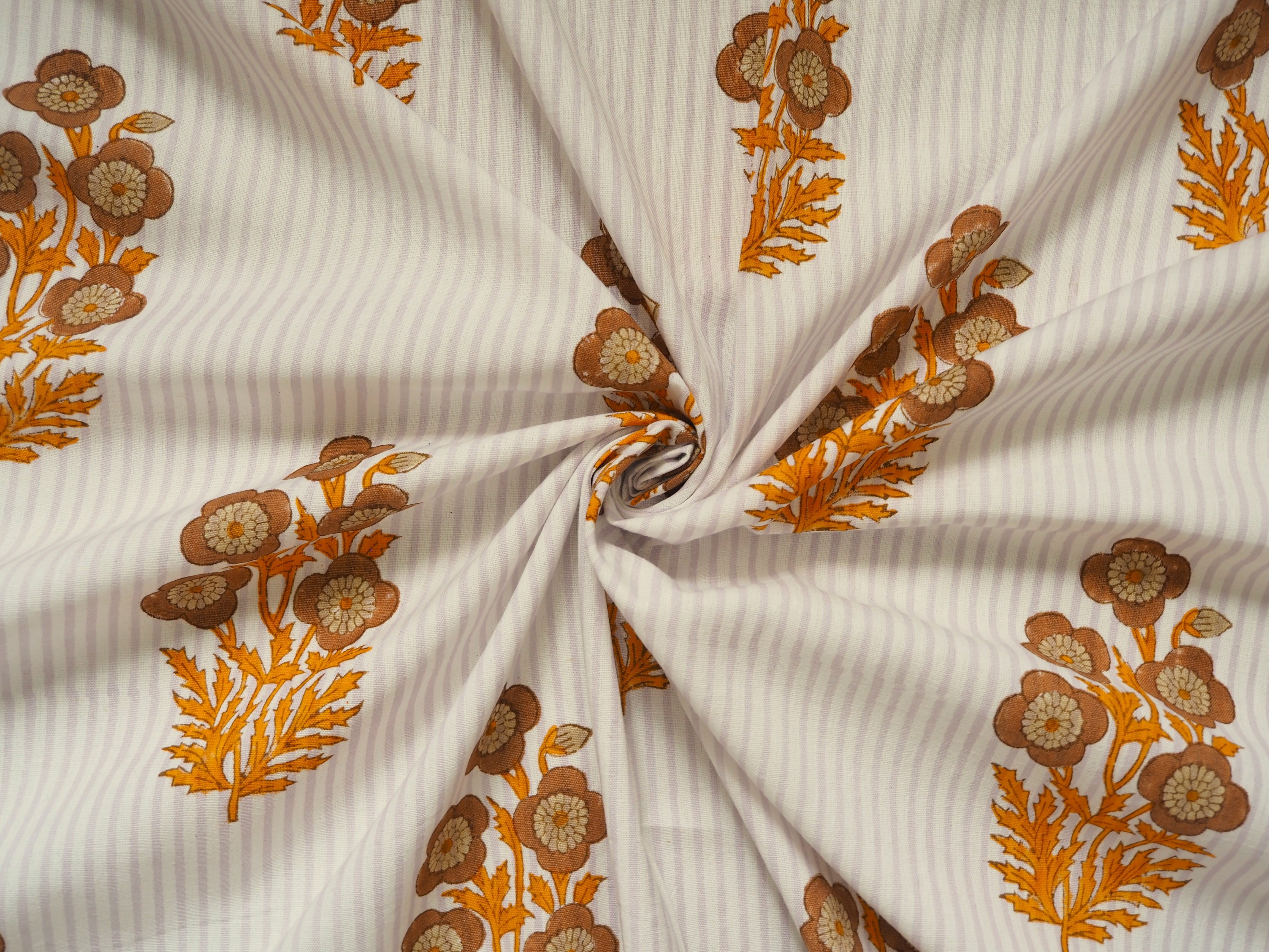 ハンドブロックプリントファブリック f260201