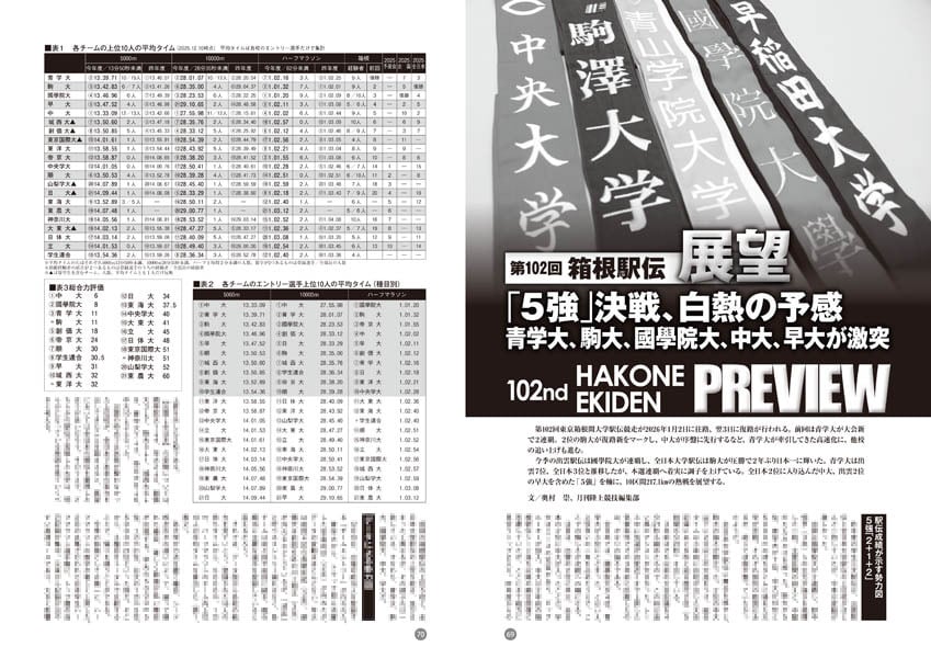 第102回（2026年） 箱根駅伝公式ガイドブック | 月刊陸上競技ウェブ
