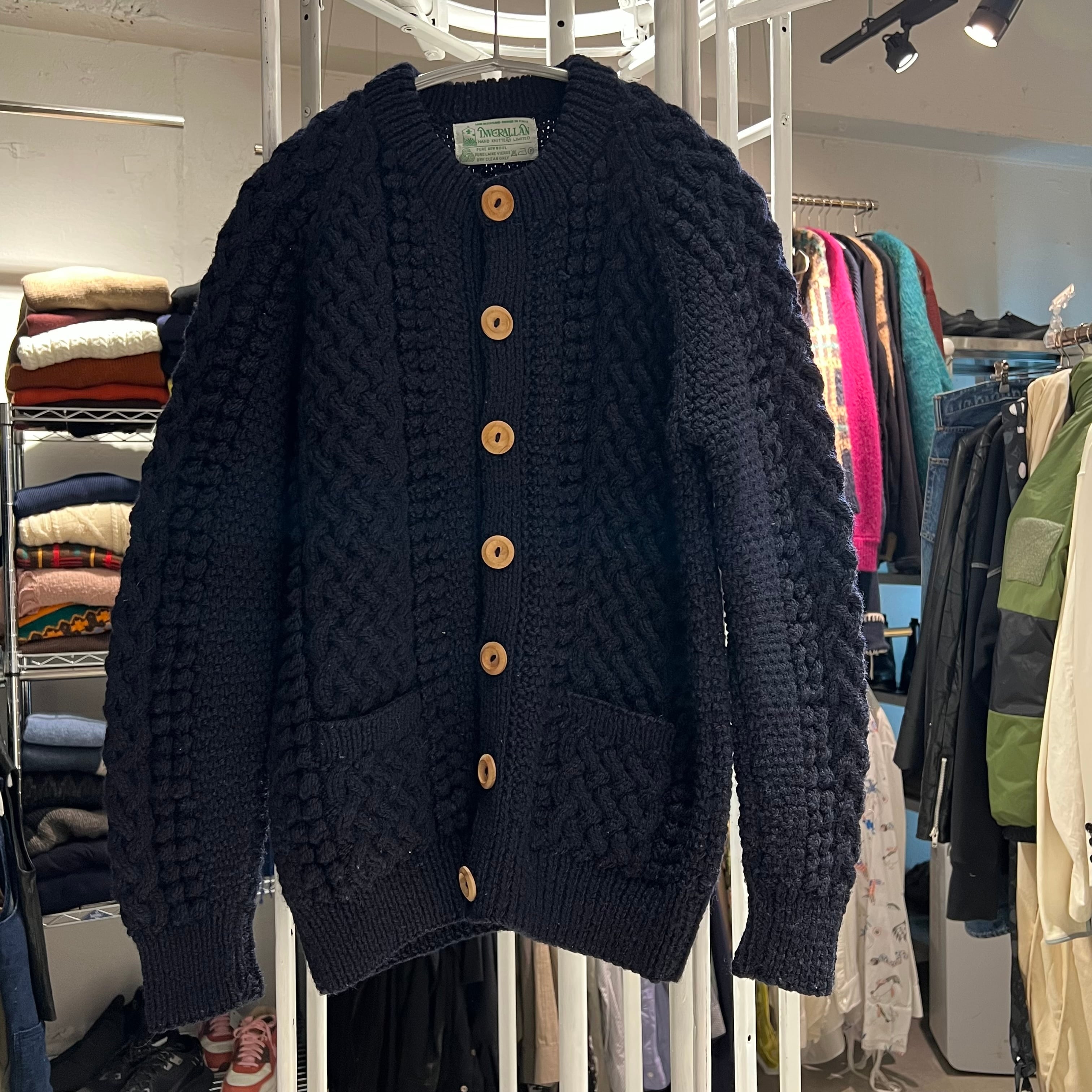 インバーアラン INVERALLAN 妖しく ウールニットカーディガン