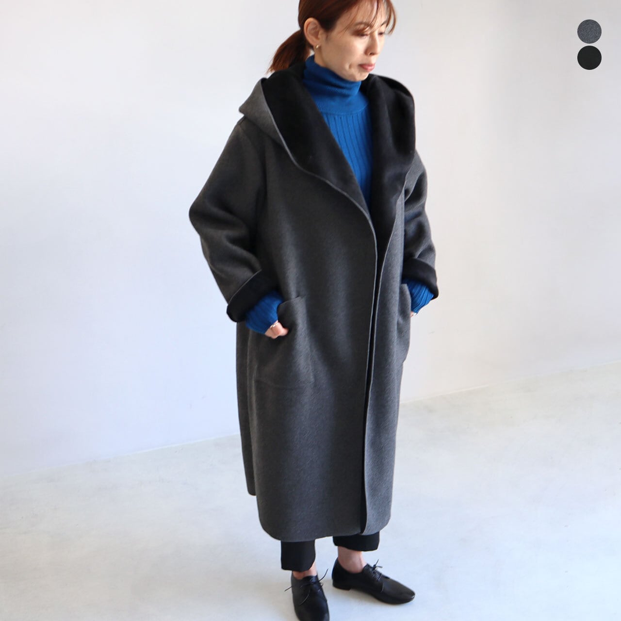 select shop 購入 NAVY coat simple