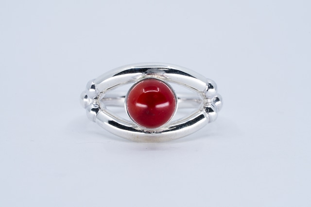 R-108  Breastplate Ring (Eye of Truth corall) コーラル