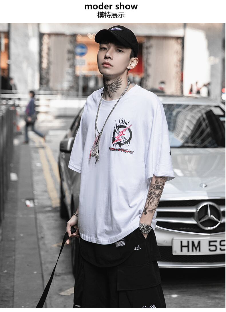 全2色 Tシャツ カットソー プリント カジュアル ストリート 