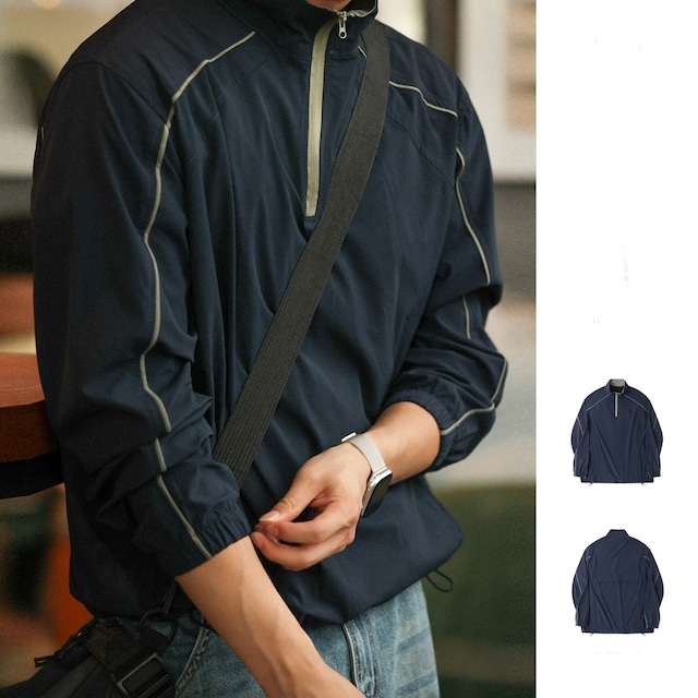 ハーフジップスタンドカラージャケット 220136