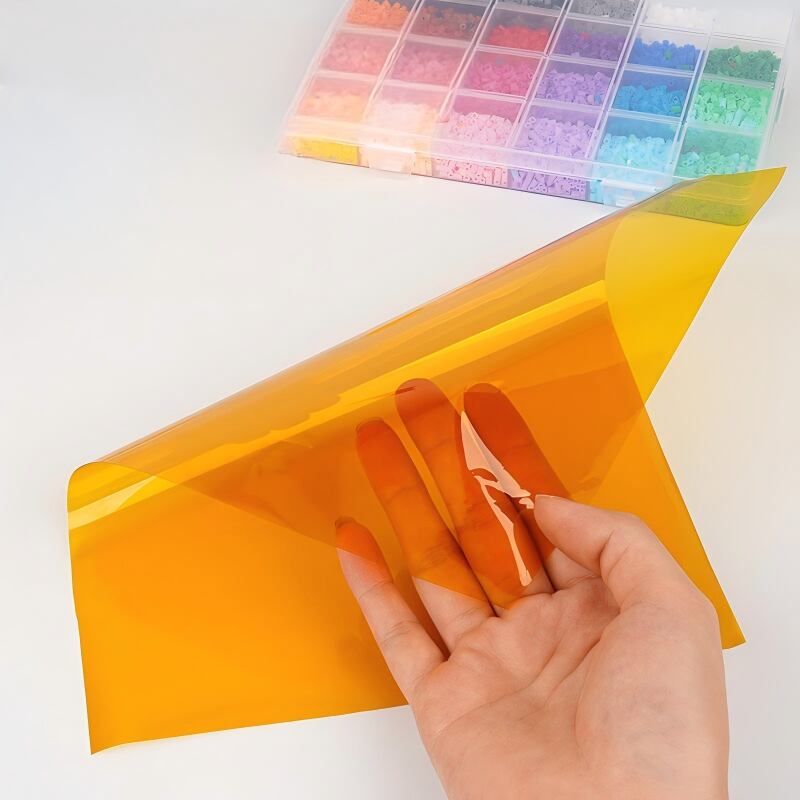 アイロンビーズ専用 アイロンシート ツヤあり DIY 耐熱 透明茶色