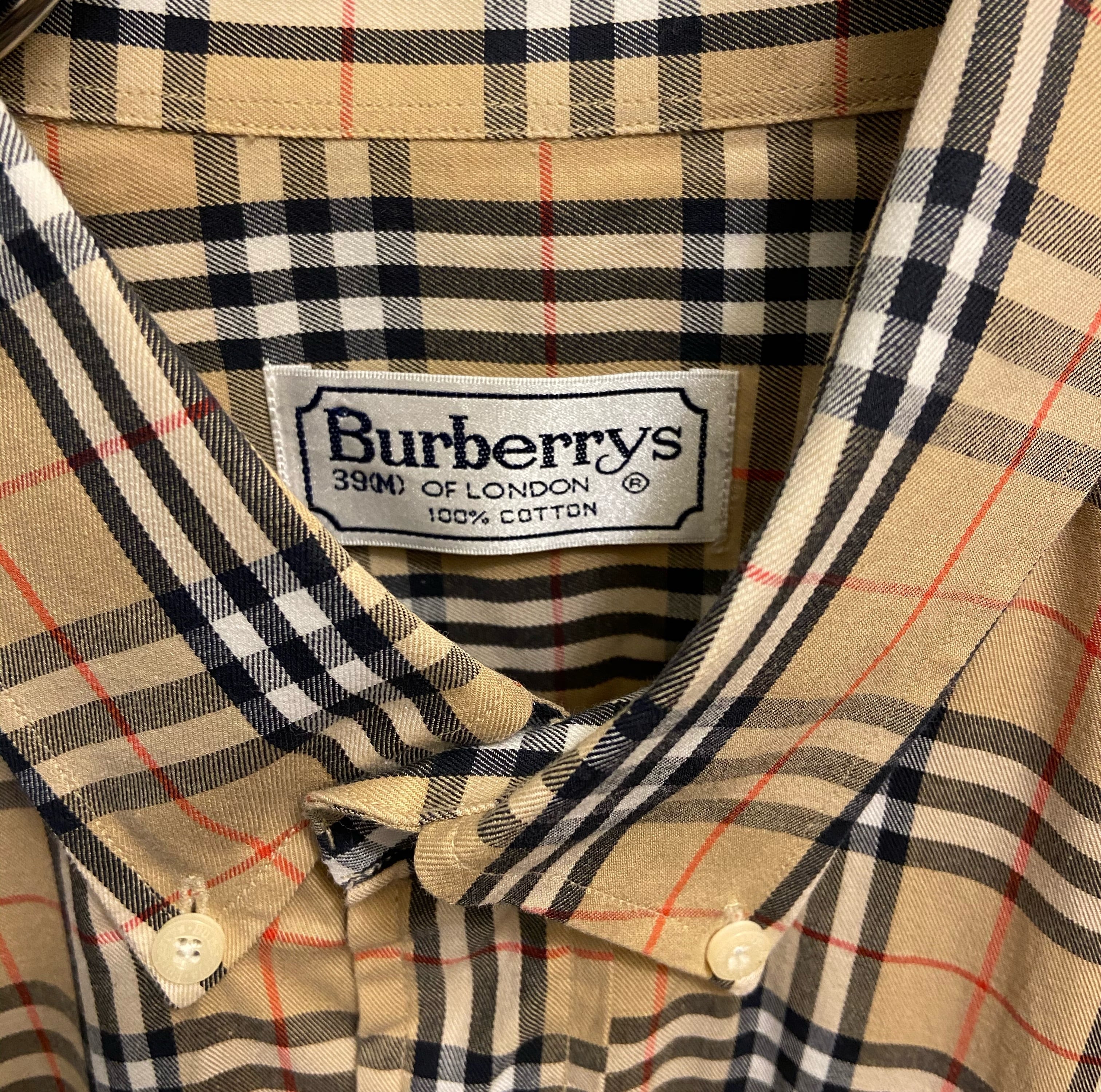 美品 Burberrys/バーバリーズ ノバチェック シャツ イングランド製