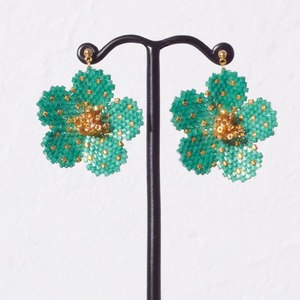 Bijoux Flower Earring（ deep green ） 