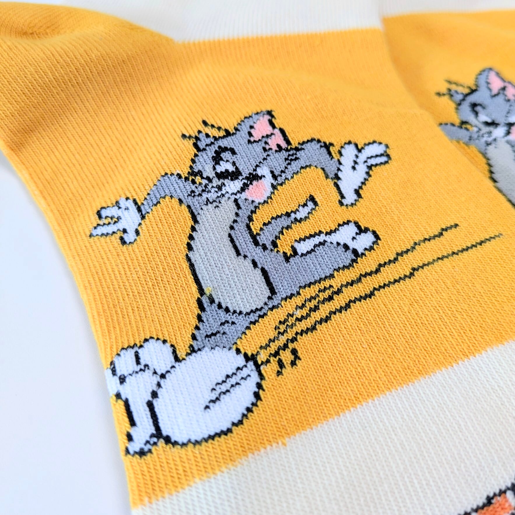♧【 crew socks / クルーソックス 】Tom and Jerry ( トムとジェリー ) / トムジェリ / 靴下 / フリーサイズ〚アメリカン雑貨 アメトイ〛