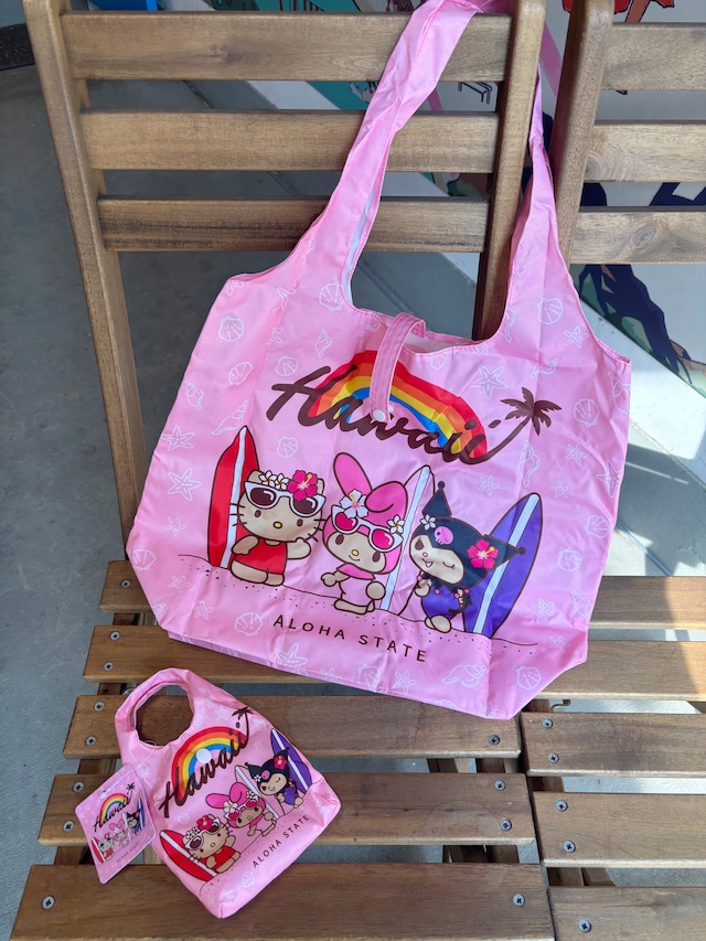 ハワイの人気商品を安心の国内配送で!【ABCストア/abc stores 】ハローキティ エコバッグ ビニールバッグ ショッピングバッグ プールバッグ