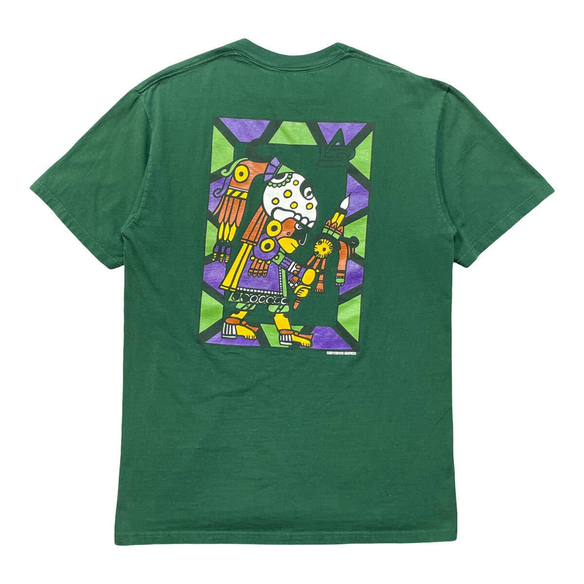 古着 USA製 90S JERZEES ジャージーズ マヤ文明 アート ヴィンテージ T