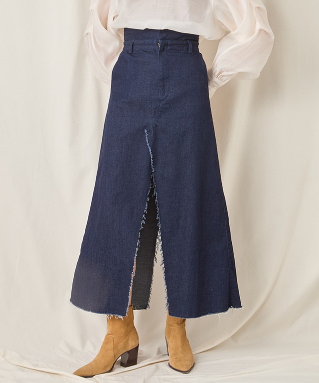 DENIM SLIT SKIRT【5420037】