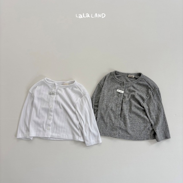 【取寄】lalaland｜soft ribbed cardigan｜ソフトリブカーディガン｜XS-XL｜kids｜26 summer