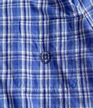 Vintage 90s L Button down check shirts -Chaps-