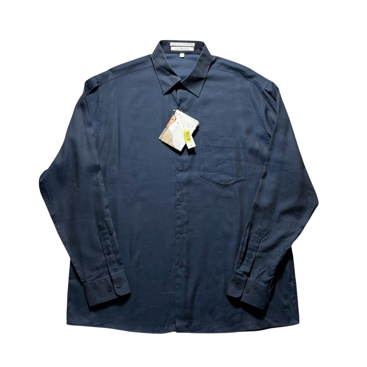 PERRY ELLIS solid color cotton rayon twill shirt