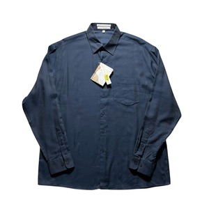 PERRY ELLIS solid color cotton rayon twill shirt