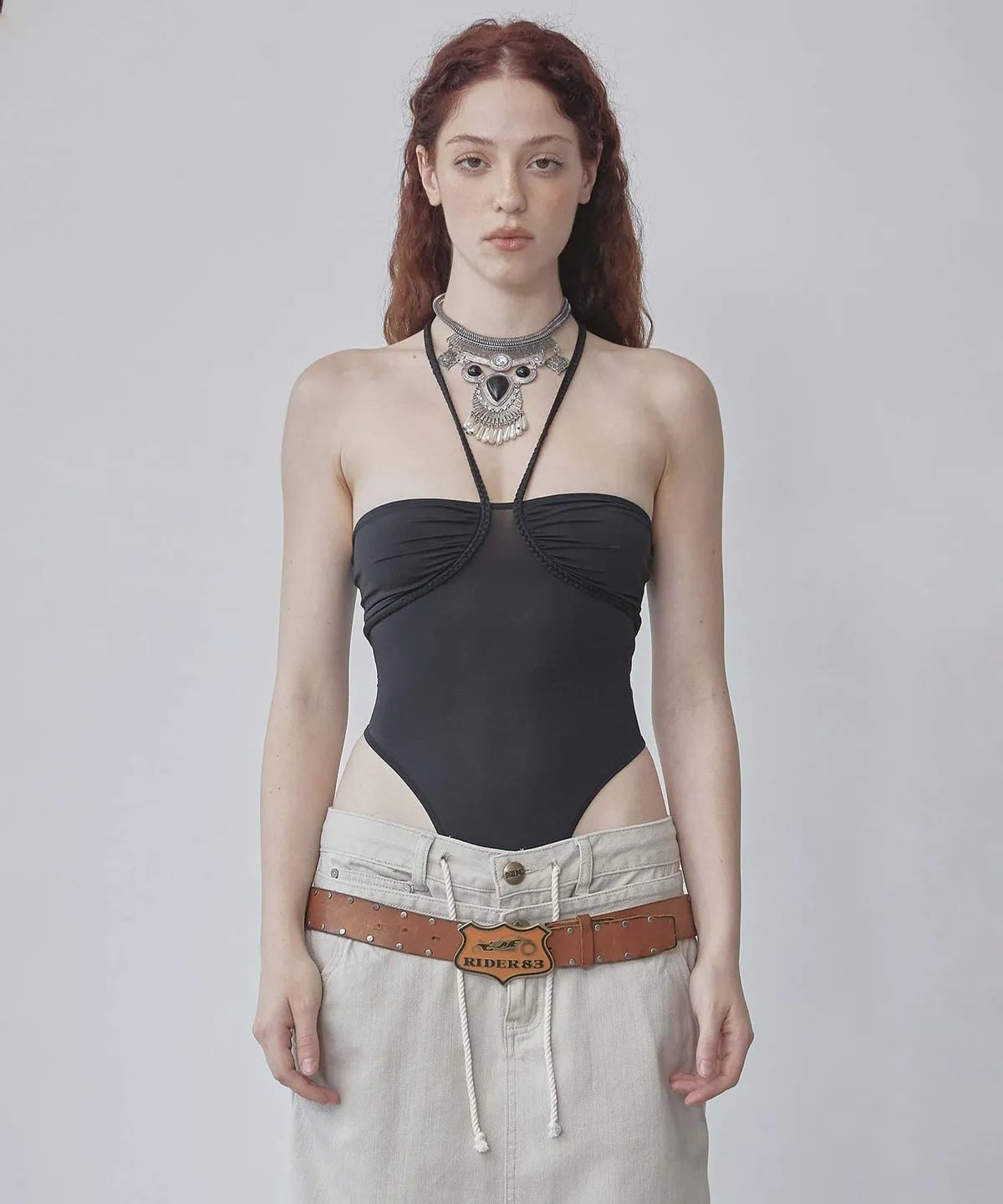 ☆aespa カリナ 着用！！【SCULPTOR】Braided Bodysuit Black | もごつ