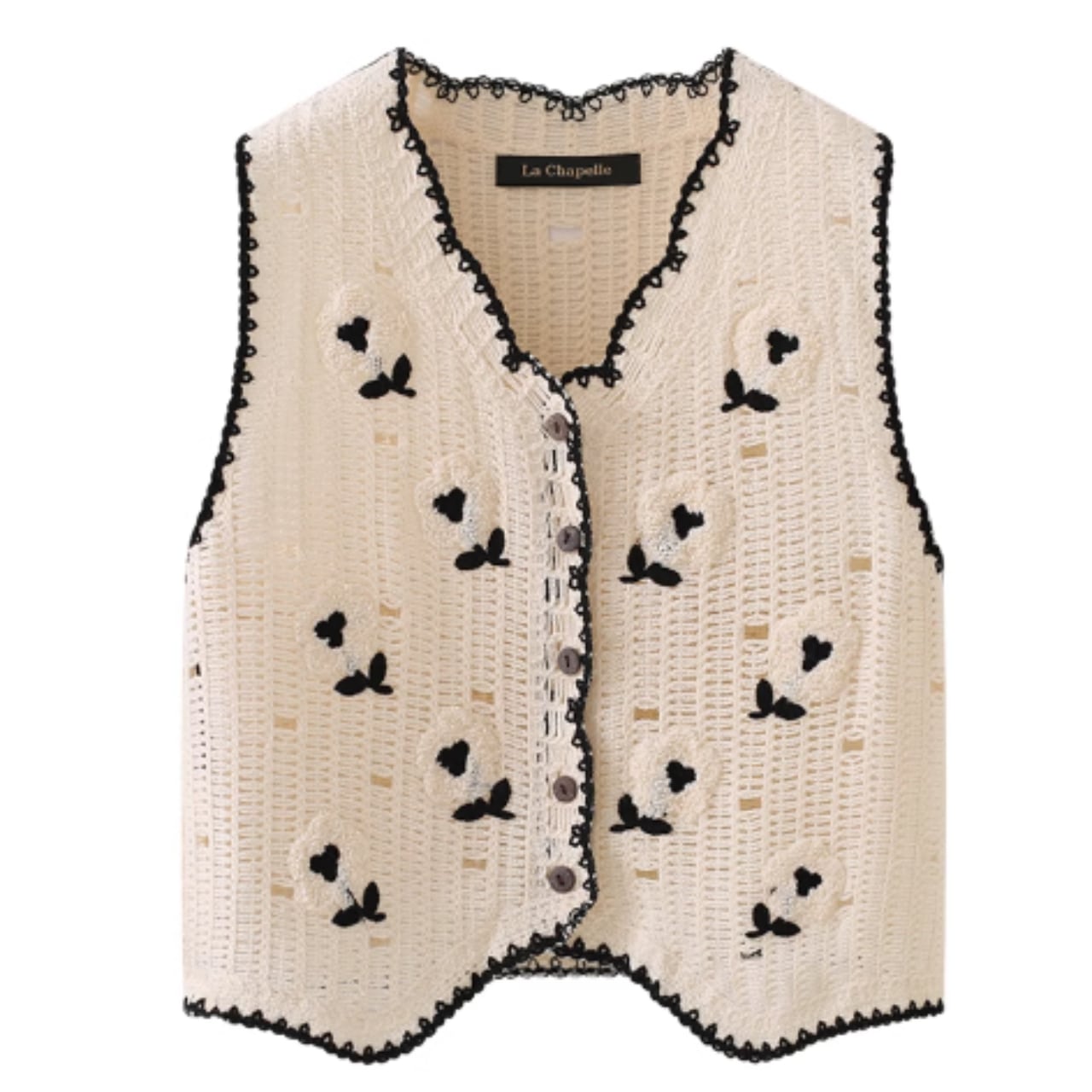 Floral Knit Vest F0112