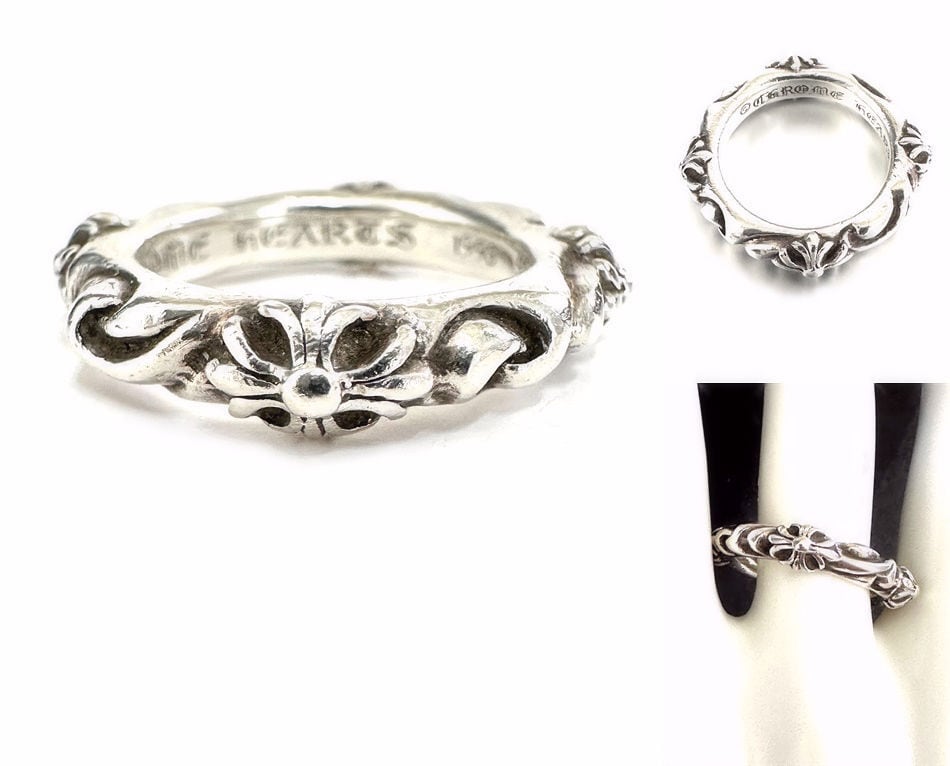 CHROME HEARTS クロムハーツ SBT バンド リング 19号 指輪 CHクロス