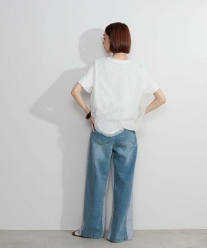 2605147 オーバーチュールスカラップTシャツ white