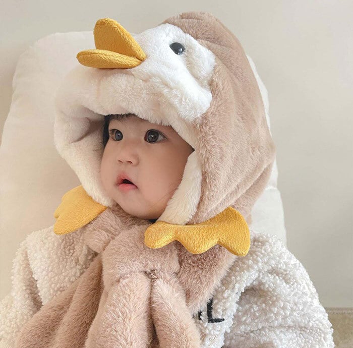 帽子 キッズ ネックウォーマー マフラー キッズ ピンク 子供 男の子