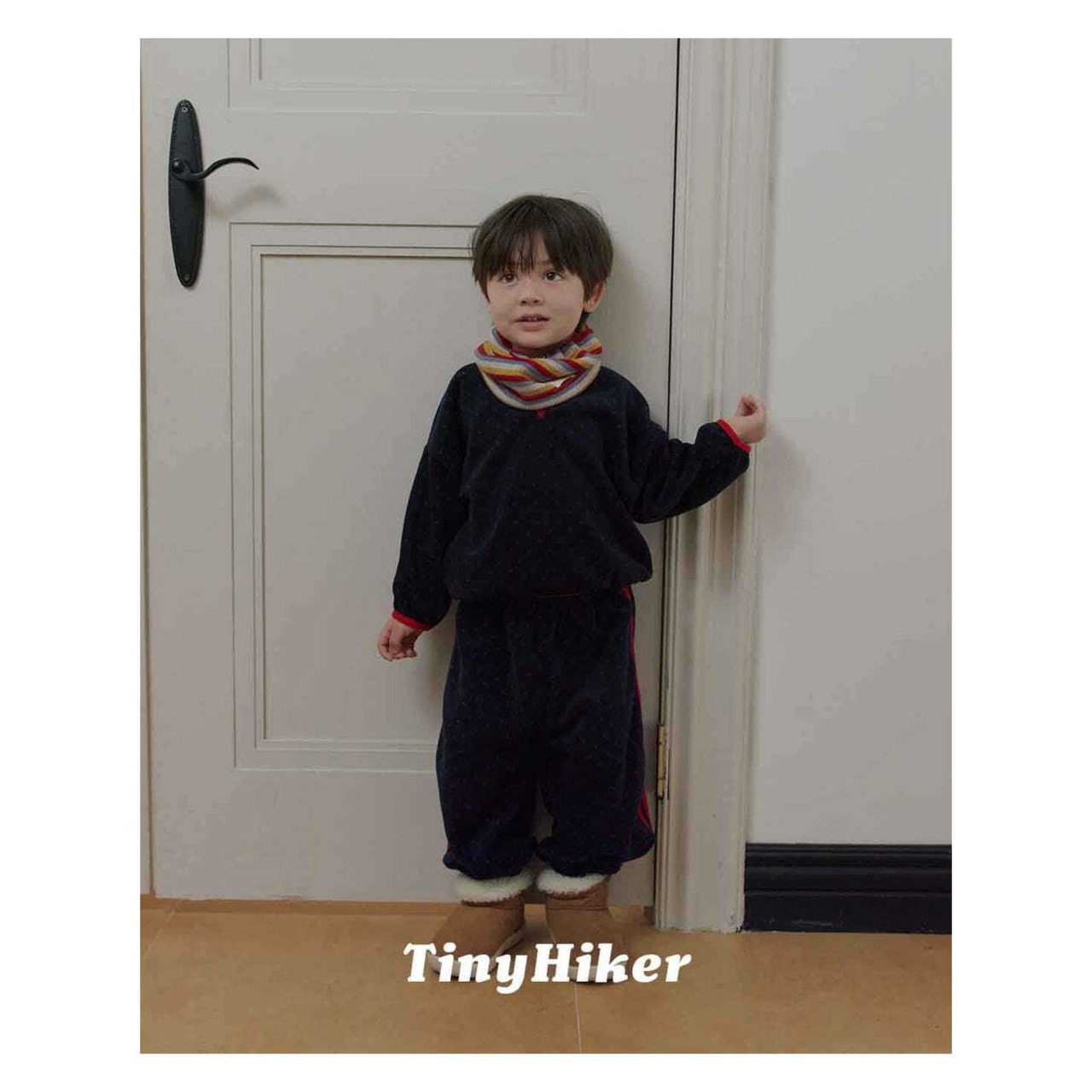 【取寄】Tiny Hiker プチドットフリースTシャツ｜冬服｜韓国子供服