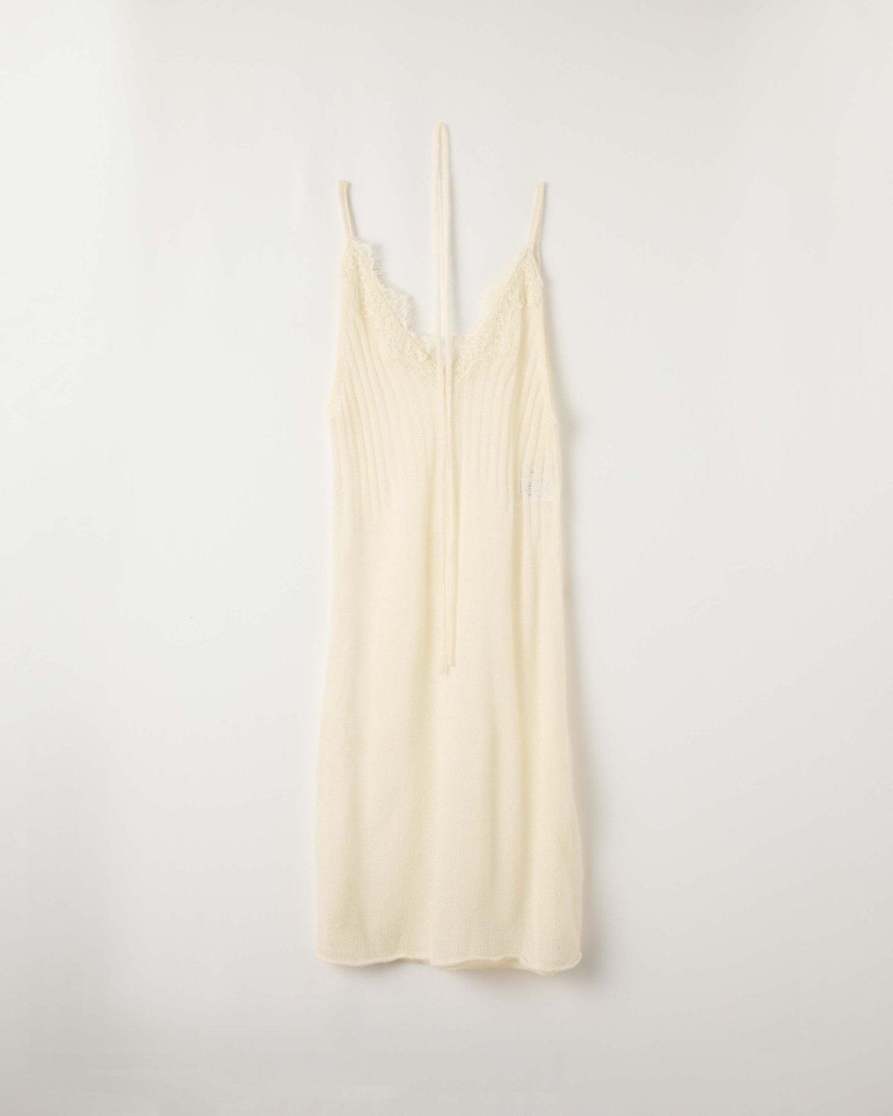 DU260713 Sheer Knit Layered Lace Camisole One Piece【予約商品10月中旬】